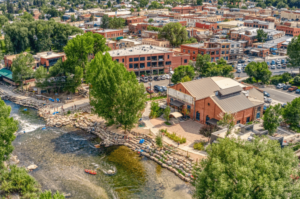 Downtown salida colorado and river