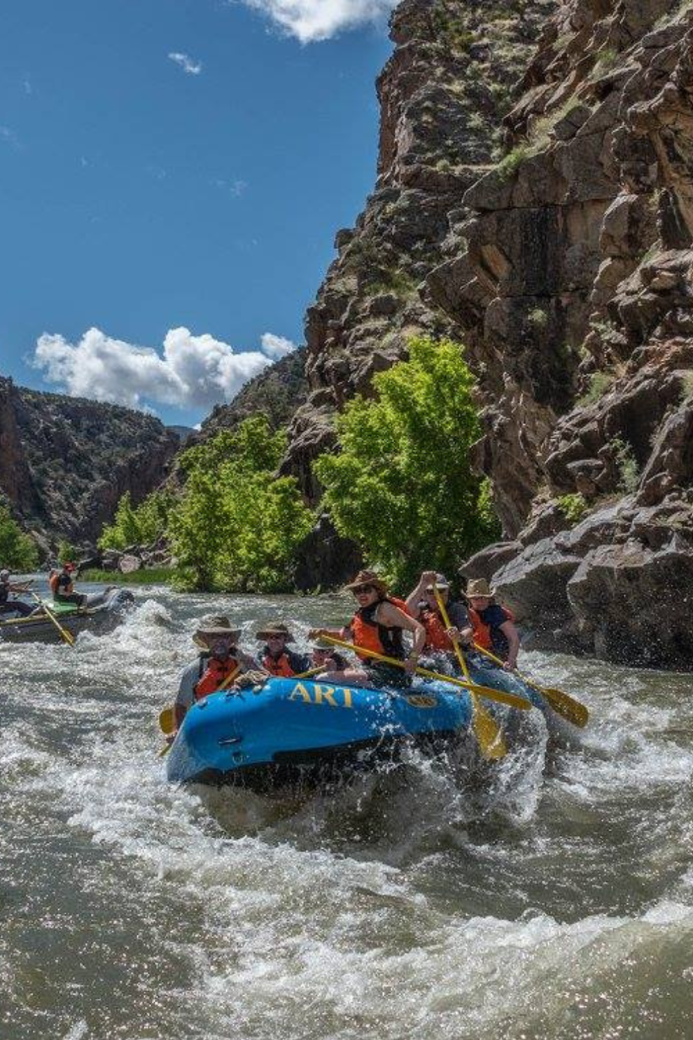 People rafting on the Gunnison River