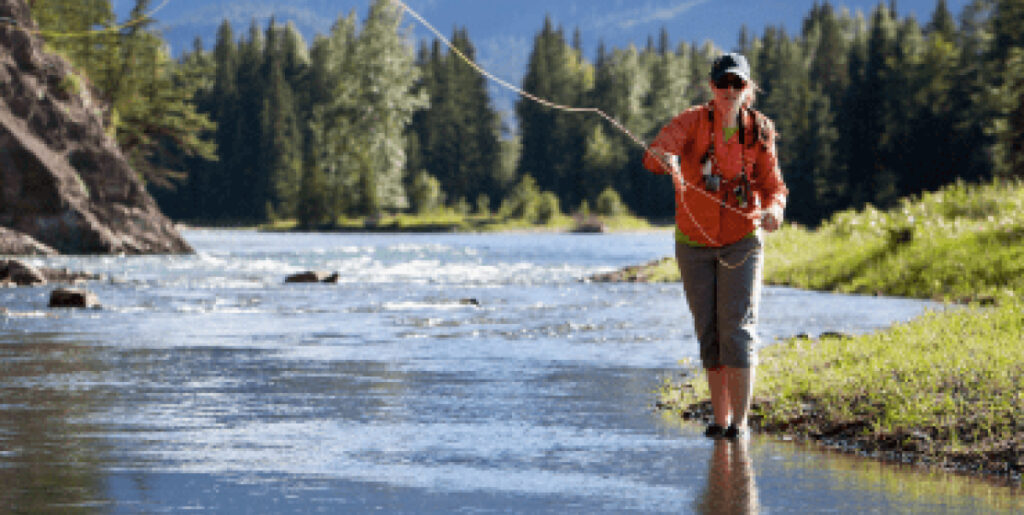 women fly fishing