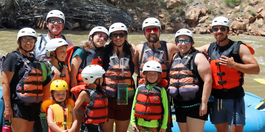 Family rafting in colorado