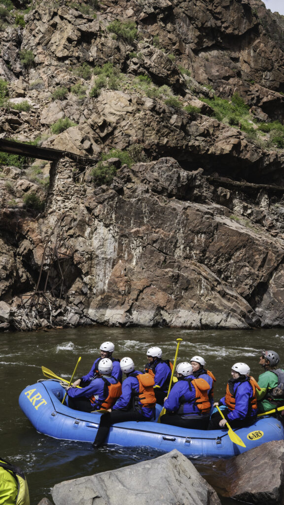 Early season Royal Gorge rafting in the canyon
