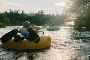 group tubing in colorado river