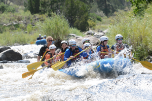 a group of first-time rafters in colorado