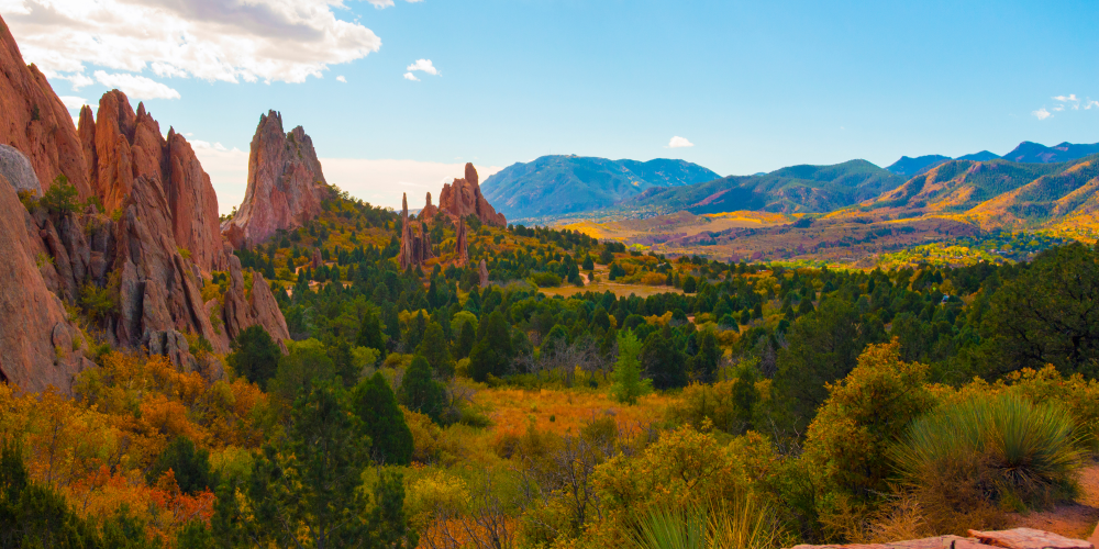 Garden of the Gods view from the Scotsman Buckskin Charlie trail